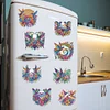 (US Local)12Pcs Diamond Art Magnets Fridge Sticker Set for Adults Beginners (CN561 Bird)