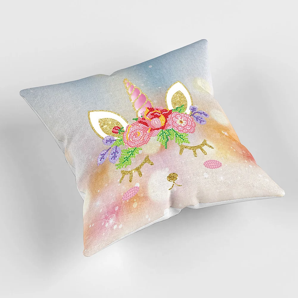 DIY Diamond Painting Pillow Case - Unicorn(30*30cm)(Single Side)