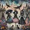 Witches-11CT Stamped Cross Stitch 50*50cm/19.69*19.69in tapestrymarket