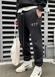 Pantalone Felpa Fear Of God Essentials 1977 - Nero, Taglia Large (L) Autentico - Foto 5