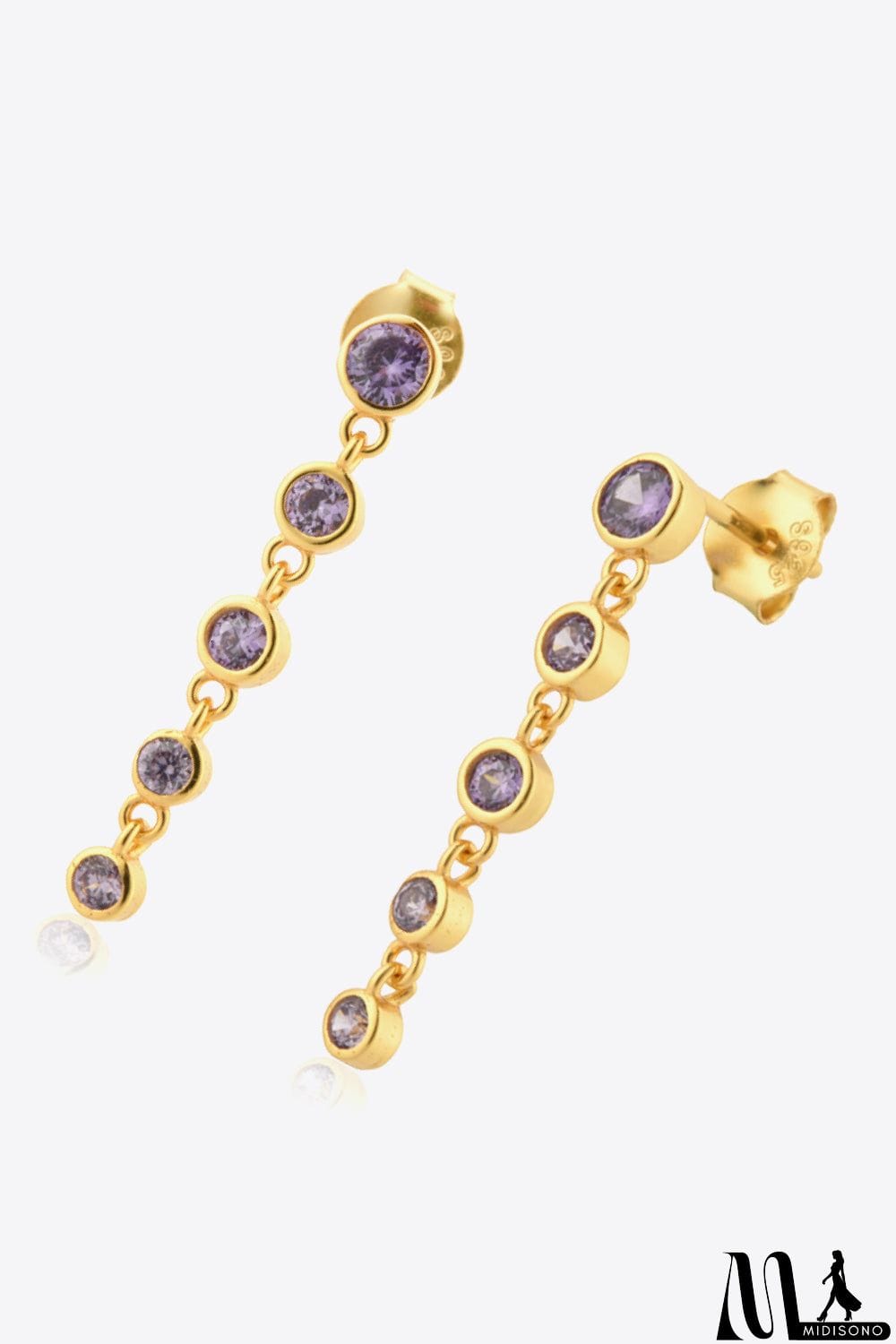 MidiSono - Inlaid Zircon 925 Sterling Silver Earrings