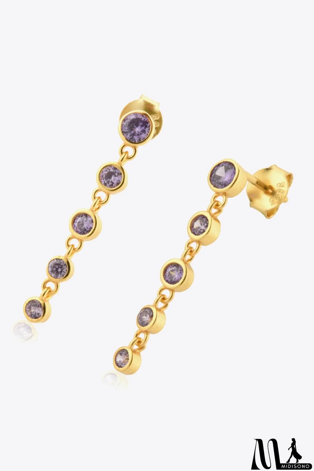 MidiSono - Inlaid Zircon 925 Sterling Silver Earrings