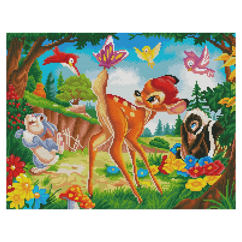 

Deer - 11CT Stamped Cross Stitch - 50*40CM, 501 Original
