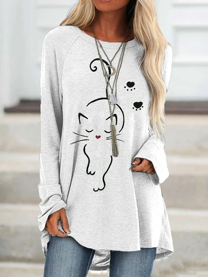 Women's Dog Paw Print T-shirt