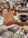 Wooden Lazy Mobile Phone Holder Stinky Duck Holder Office Home Desktop Ornaments Creative Solid Wood Funny Gift