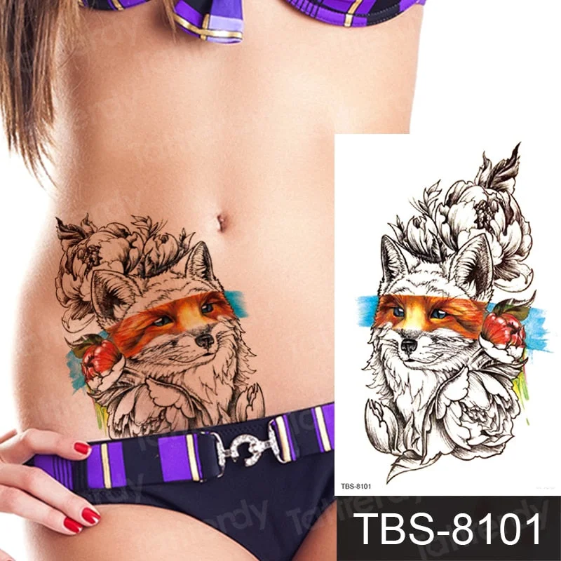 temporary tattoo phoenix dragon cats animals sexy tatoo for women girls arm shoulder tattoo sleeve back body art water transfer