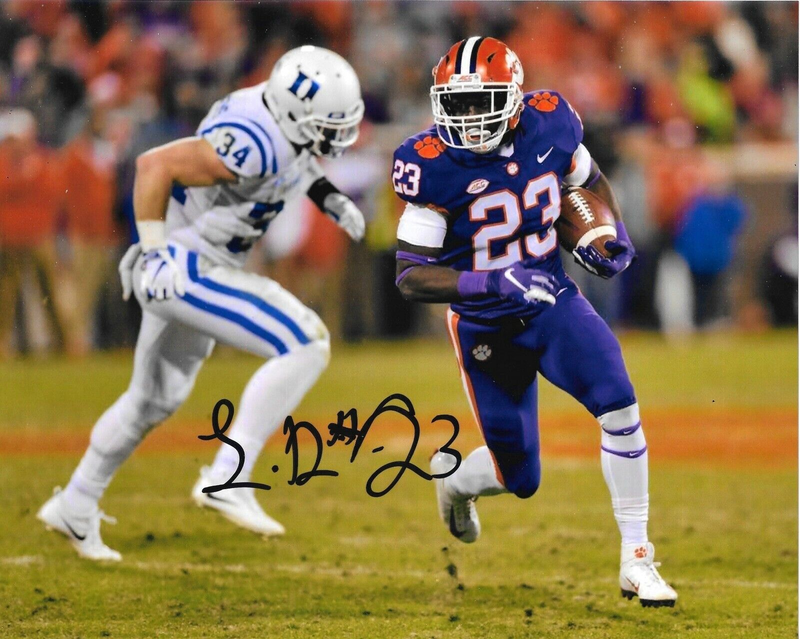 LYN-J DIXON HAND SIGNED CLEMSON TIGERS 8X10 Photo Poster painting W/COA