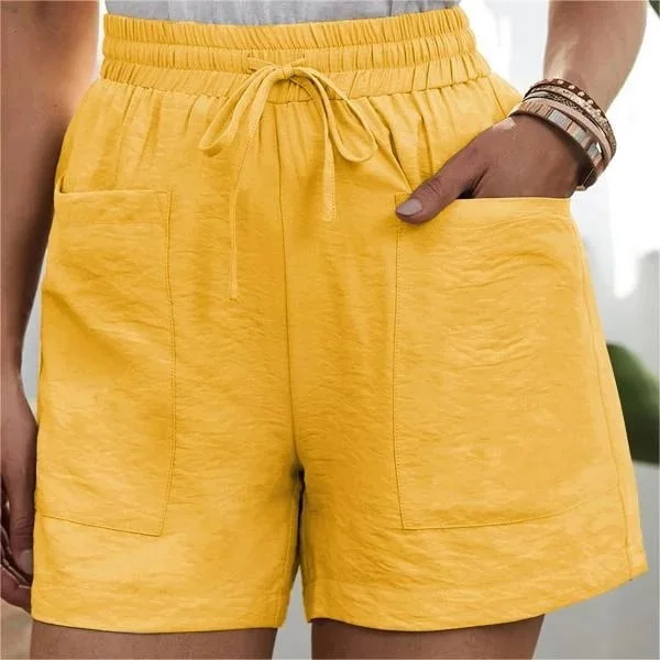 🎉HOT SALE NOW🍂 Solid Two Pockets Loose Casual Short Pants