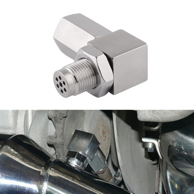 90 Degree Check Engine Light Eliminator O2 Sensor Adapter with Mini CAT