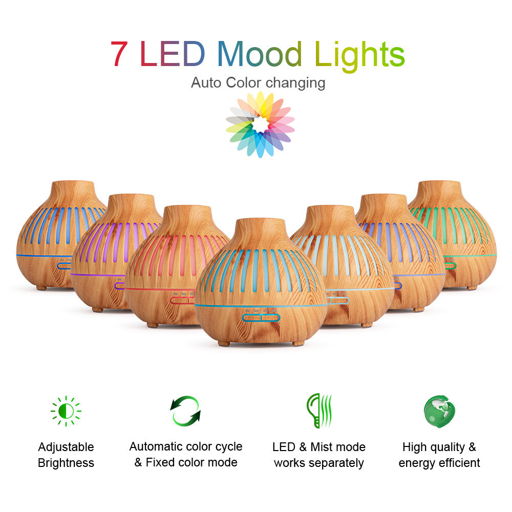 Ultrasonic Essential Oil Diffuser, 400ml Cool Mist Humidifier, for Home & Office