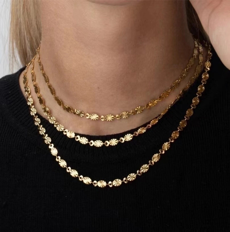 Fashion Flower Titanium Steel Plating Women's Necklace