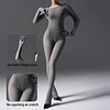 Bodystocking Long Sleeve Full Body Bodysuit Includes Five Finger Glove Body Stockings Velvet 120D Jumpsuit