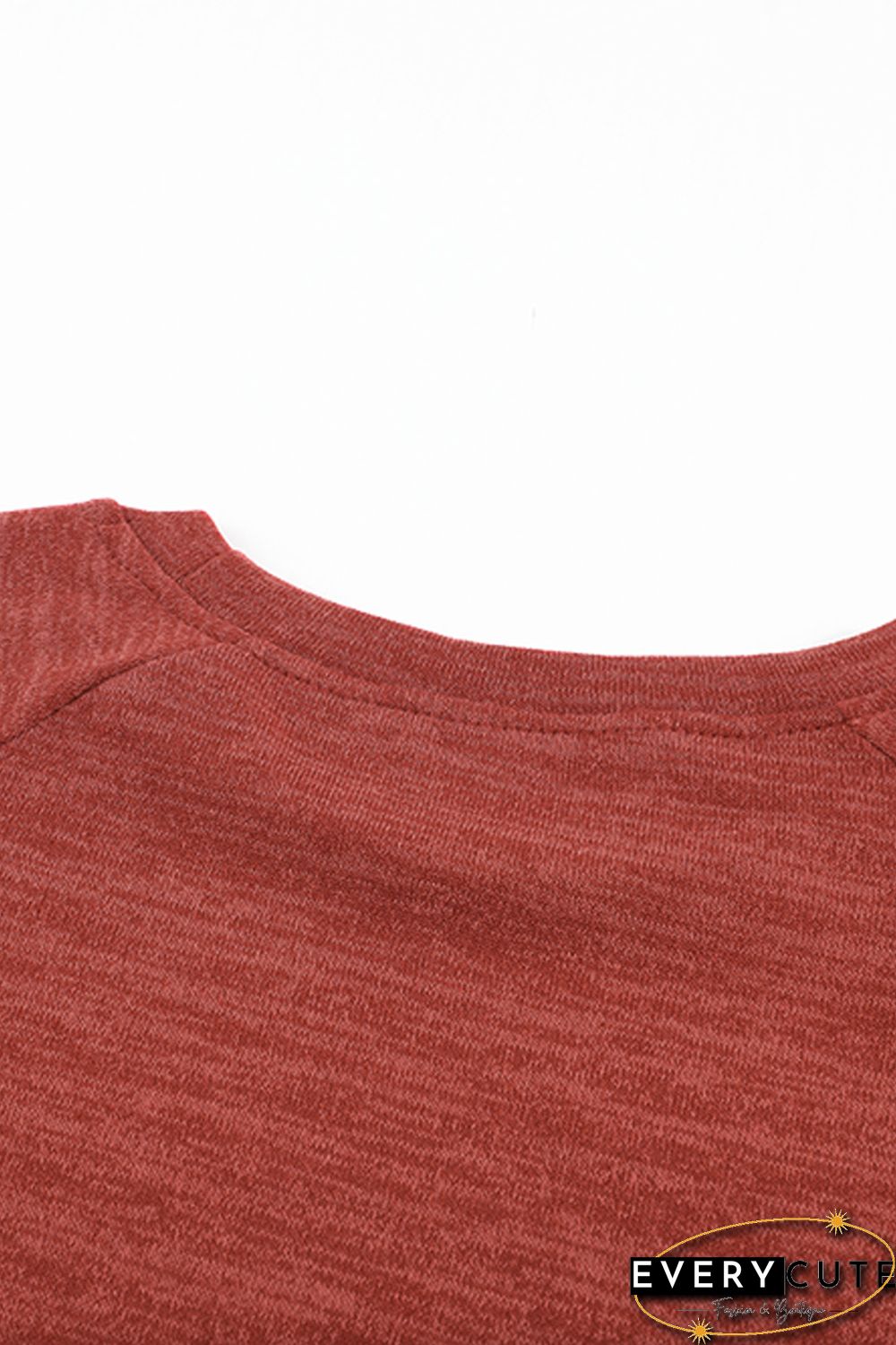 Solid Long Sleeve Top and Plaid Pants Loungewear