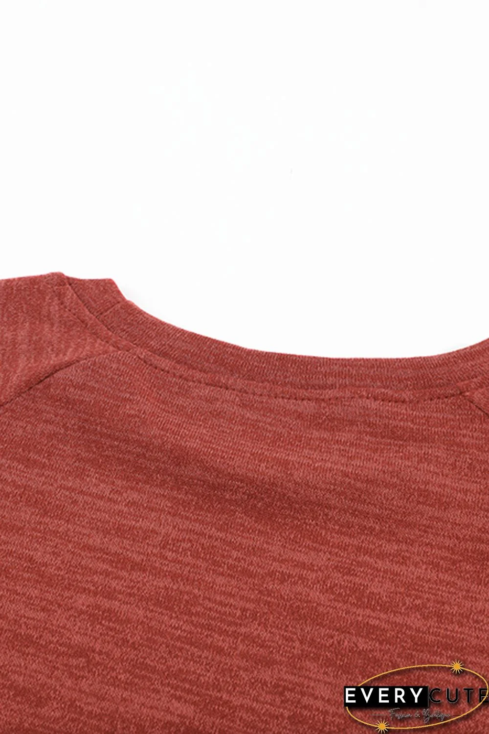 Solid Long Sleeve Top and Plaid Pants Loungewear