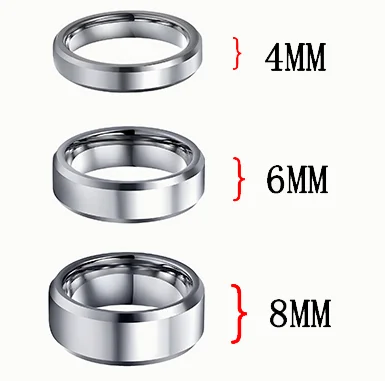 Sliver Aries Couple Wedding Bands Beveled Edges Laser Etched Tungsten Carbide Rings 4MM 6MM 8MM