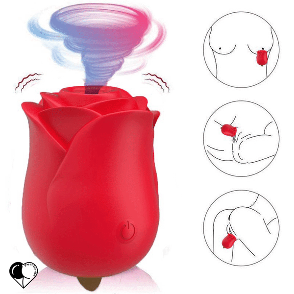 Silicone Rose Clitoral Suction Vibrator Sex Toys
