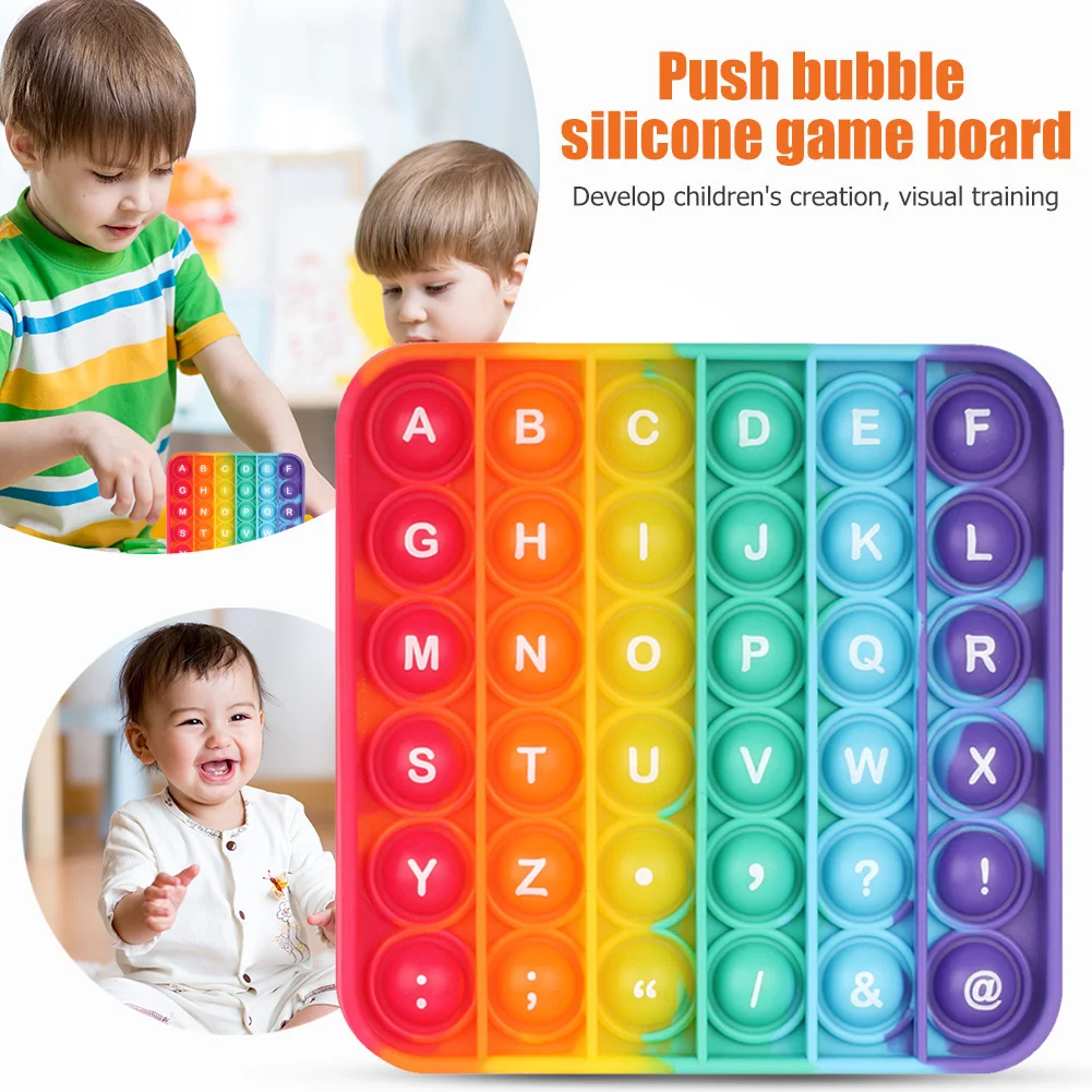 Autism Needs Simple Anti Anxiety Push Bubble Sensory Puzzle Toy (Letter)