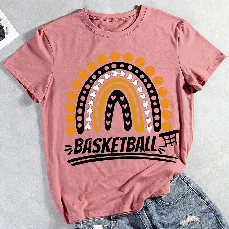Rainbow Basketball  T-shirt Tee -011955-Annaletters