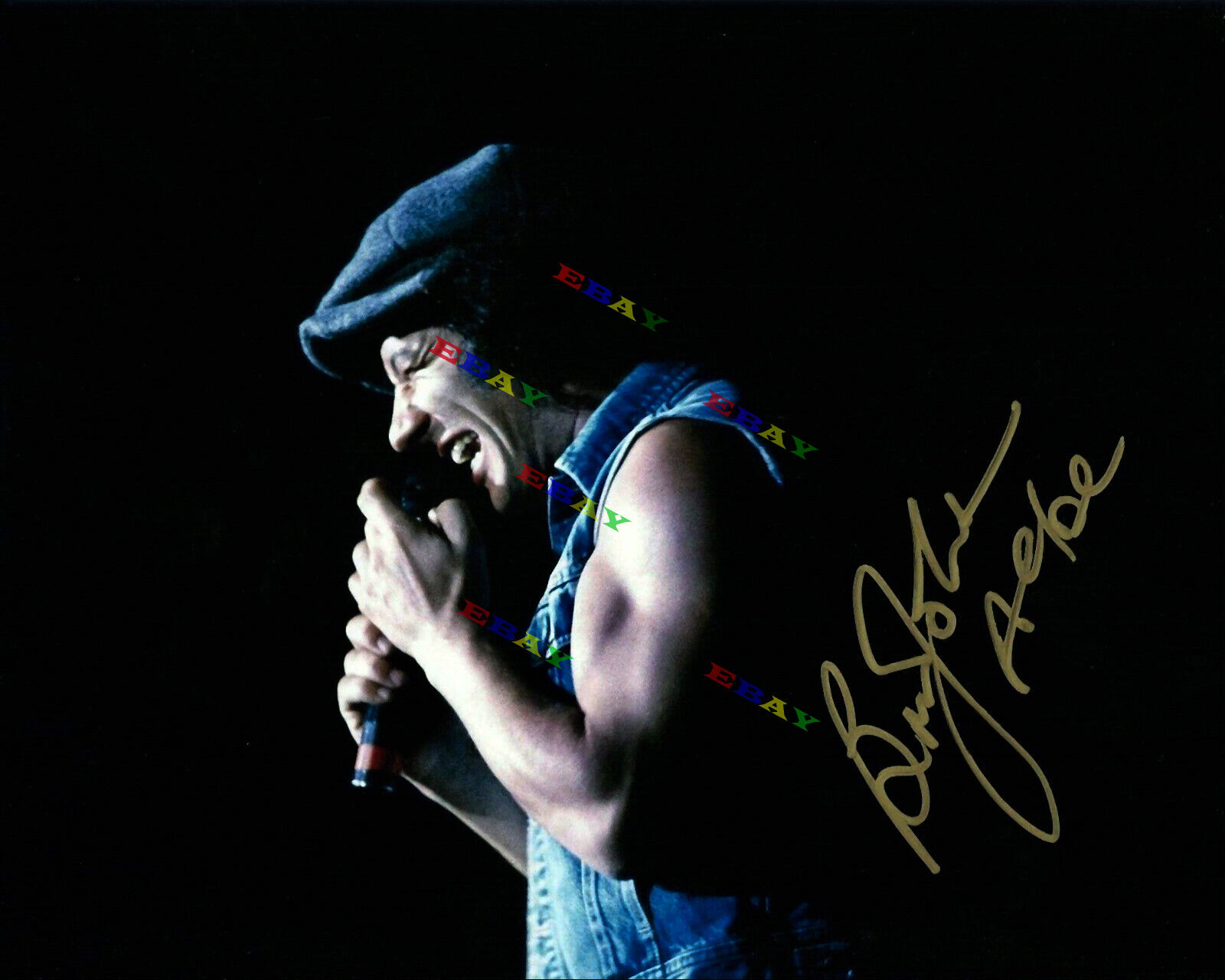 BRIAN JOHNSON AC/DC Autographed signed 8x10 Photo Poster painting Reprint