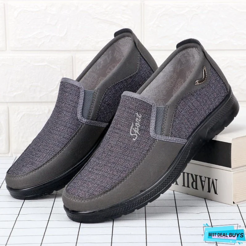 Durable Men's Cloth Breathable One Pedal Canvas Shoes