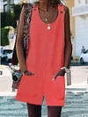 Simple Solid Color Sleeveless Jumpsuits