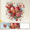 Valentine Day 2D Flat DIY Diamond Art Pendant Diamond Painting Craft Set (Roses)