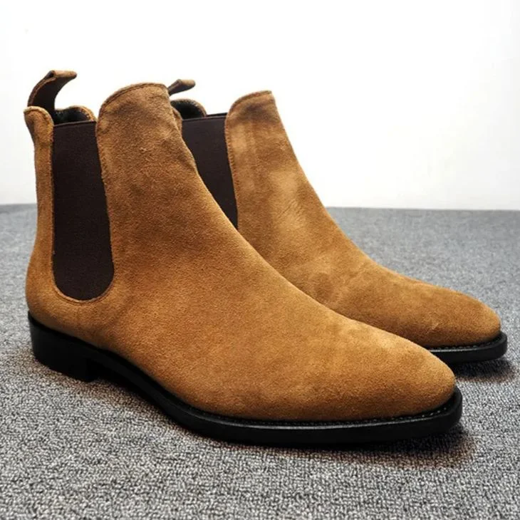 Men's Fashion Suede Chelsea Casual Ankle Boots