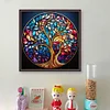 (Stamped/Counted) Glass Painting-Tree Of Life-18CT Cross Stitch 30*30cm/11.81*11.81in