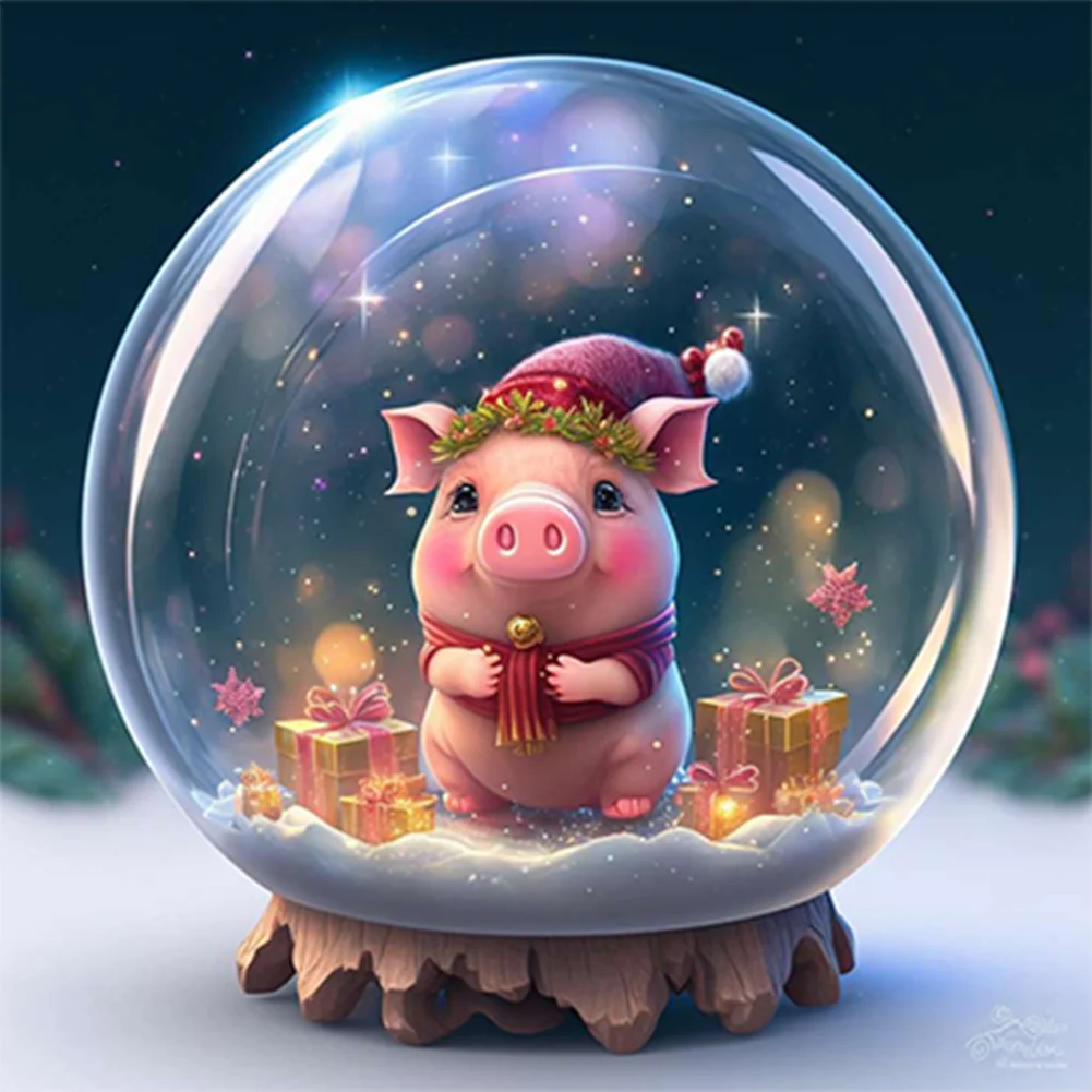 DIY Paint By Number 40*40cm - Crystal Ball-Pig