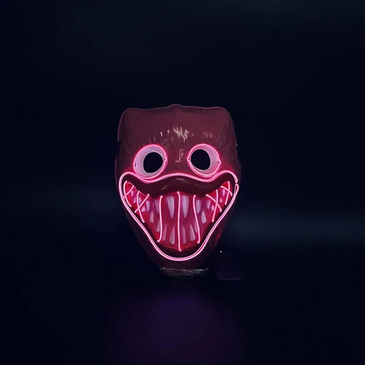 Glowing Pink LED punk mask