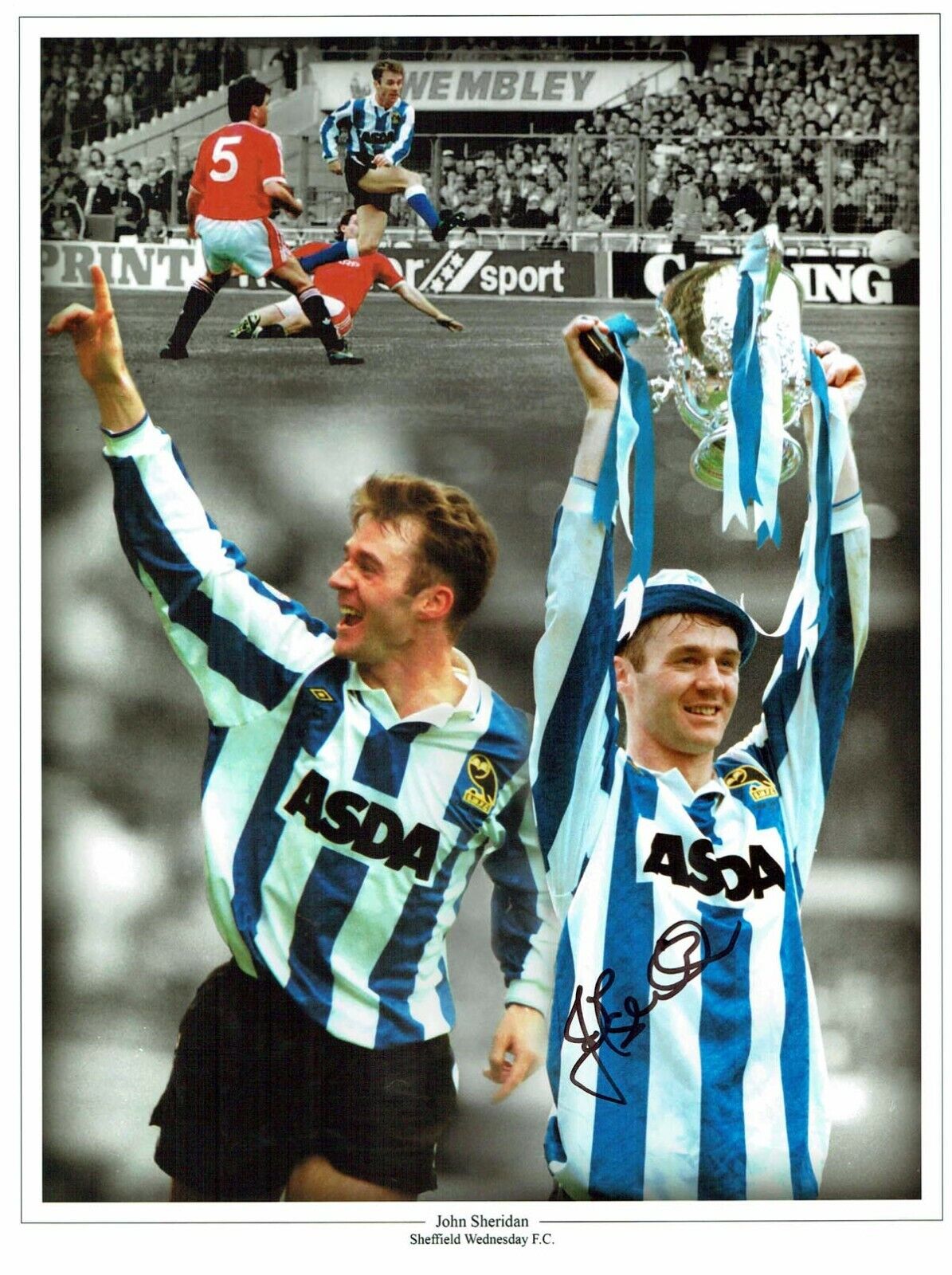 John SHERIDAN Signed Autograph Sheffield Wednesday Montage Photo Poster painting B AFTAL RD COA