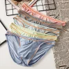 Men's Modal Briefs Ice Silk Low Rise Soft Bikini Brief  