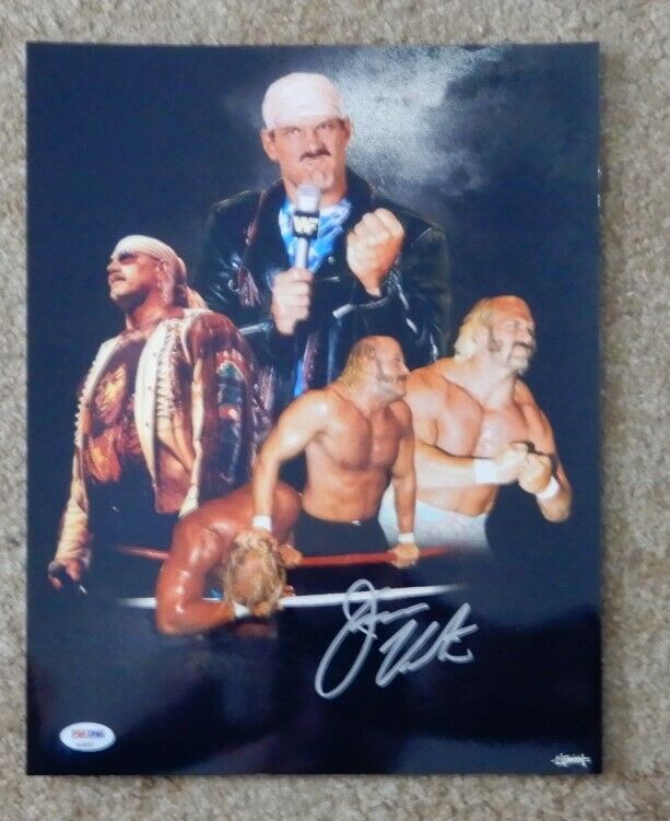 Jesse Ventura signed 11x14 WWE wrestling color Photo Poster painting-PSA/DNA