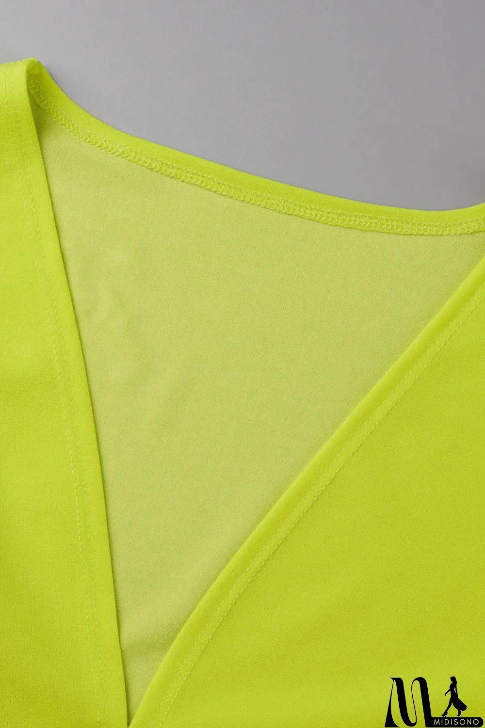 MidiSono - Yellow Casual Solid Patchwork Flounce V Neck Short Sleeve Two Pieces