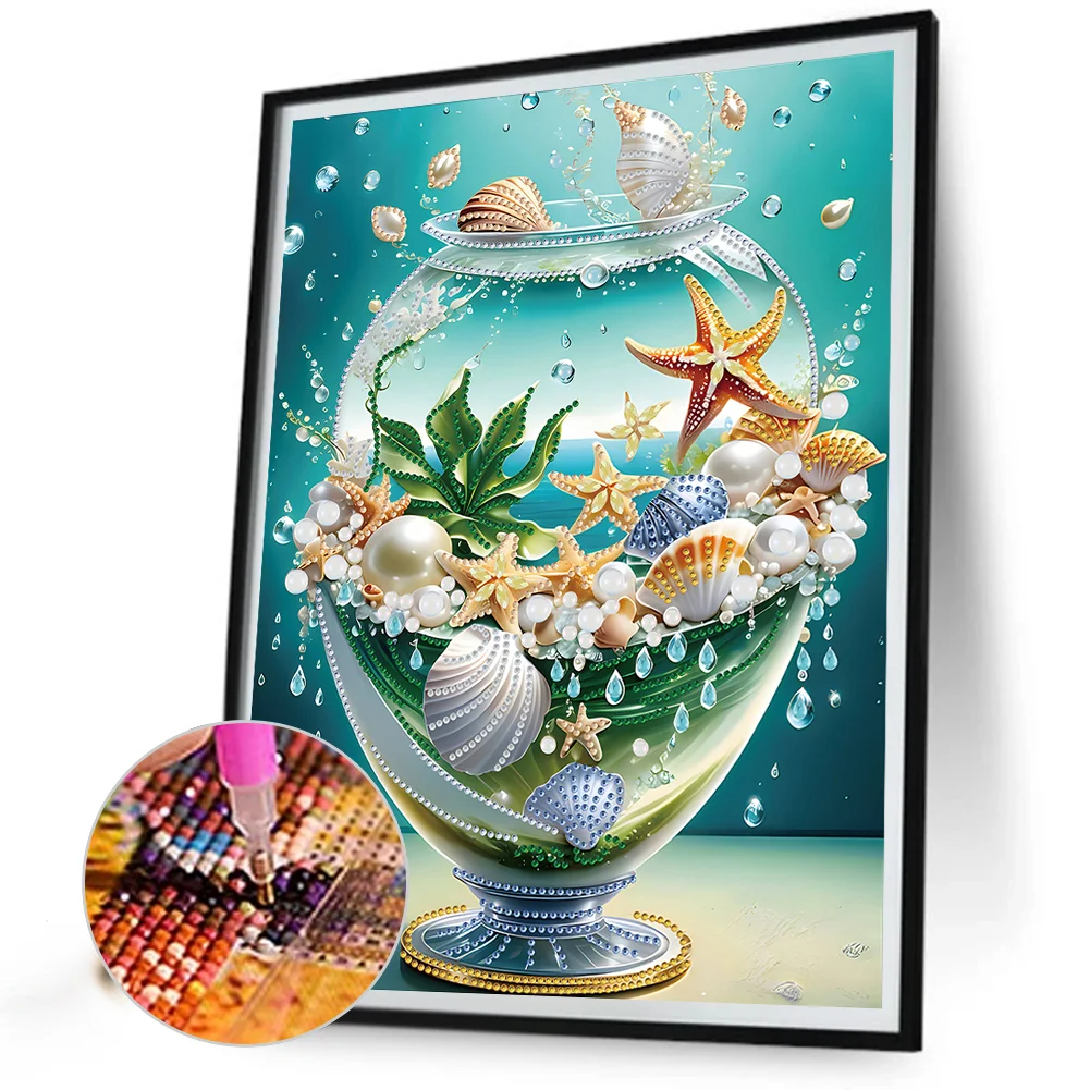 Diamond Painting - Partial Special Shaped Drill - Seashell(Canvas|30*40cm)