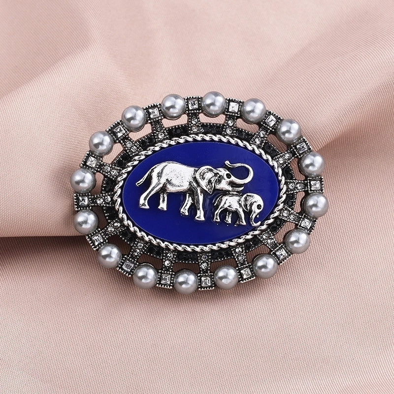 Luxurious Pin Geometric Alloy Inlay Artificial Pearls Rhinestones Women’S Brooches