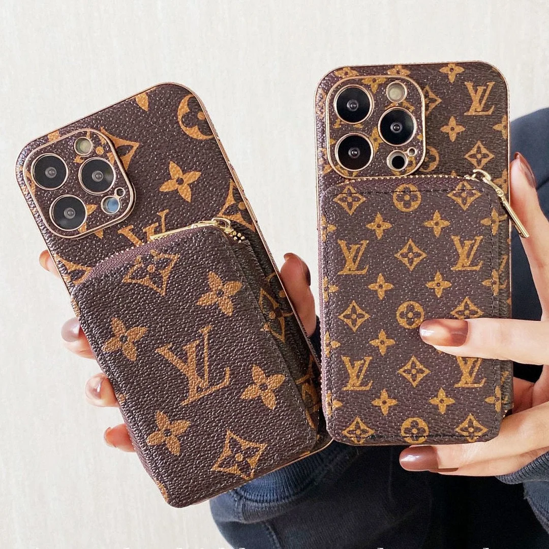 Electroplated Leather Wallet Case