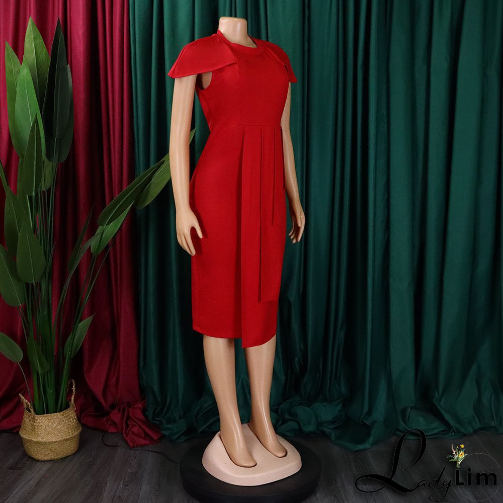 Ladies Africa Summer Elegant Short Sleeve Bodycon Dress