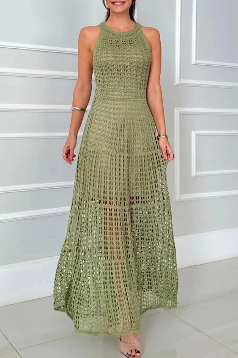 O Neck Sleeveless Dresses