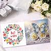 6pcs DIY Butterfly Diamond Art Greeting Cards 5D Rhinestone Arts Birthday Card