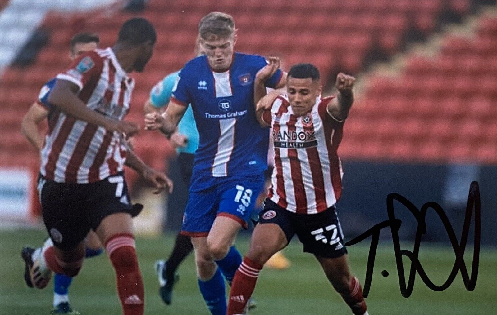 Tyler Smith Genuine Hand Signed Sheffield United 6X4 Photo Poster painting