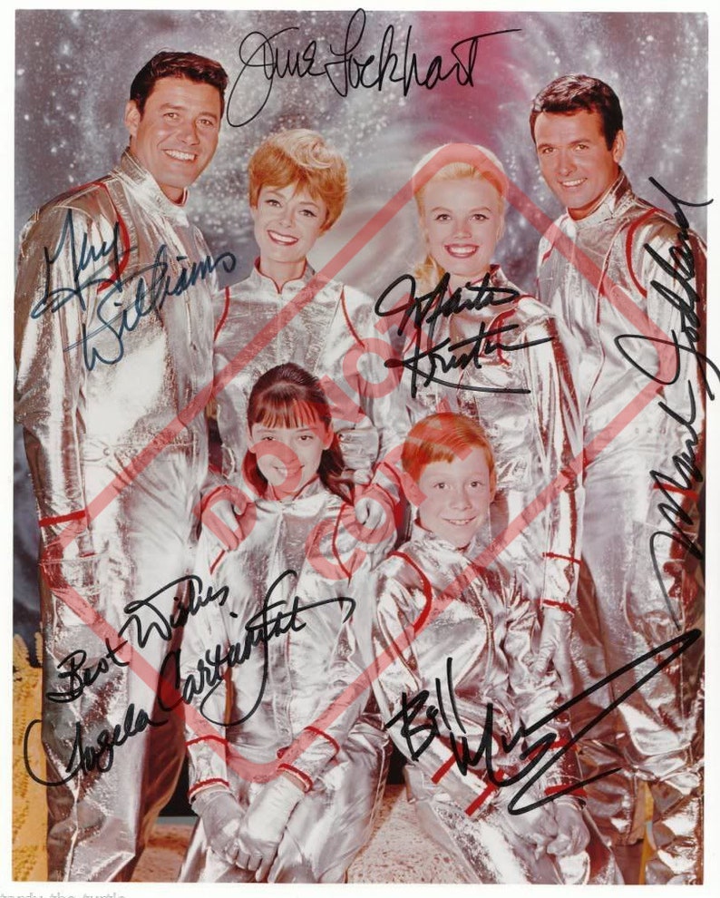 Lost in Space TV Show CAST June Lockhart Billy Mumy Mark Goddard Vintage 8.5x11 Autographed Signed Reprint Photo Poster painting