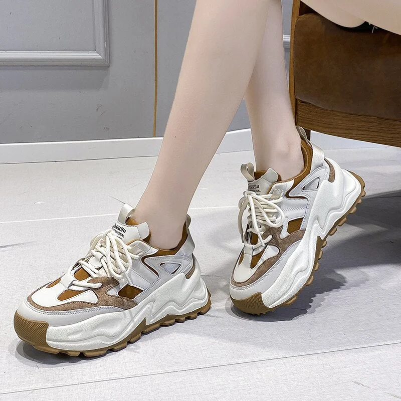 Thick Bottom Sneakers Women Platform Shoes Fashion Casual Trainers Designer Ladies Chunky Sneakers Woman Sport Zapatillas Mujer