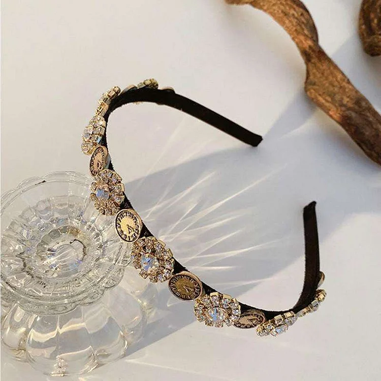 Vintage Diamond Crystal Baroque Headband