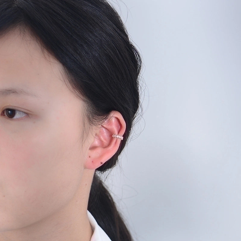 1 Pair 925 Sterling Silver Zircon Geometric Ear Studs