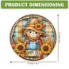 (US Local)Acrylic Happy Autumn DIY Hanging Diamond Art Kits Wall Door Decor