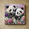 Framed Diamond Painting - Special Shaped - Panda (25x25cm)