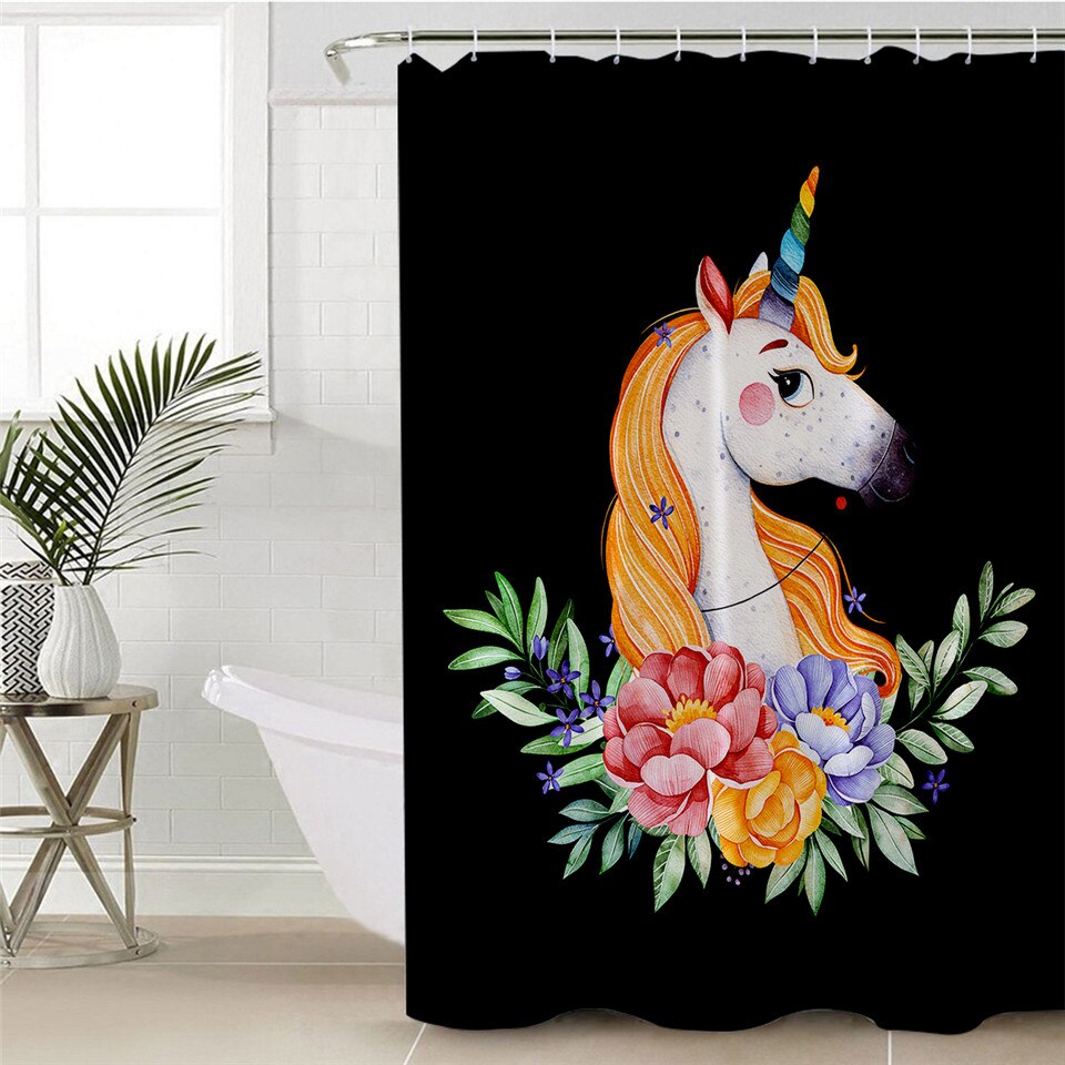 

Unicorn - Print Shower Curtain, 180*180cm, 501 Original