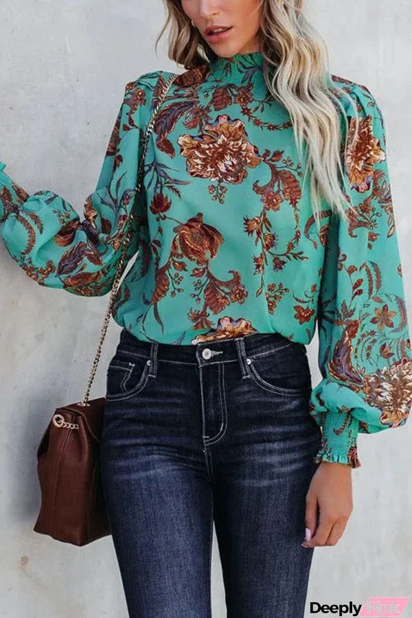 Livin' Breezy Floral Print Smocked Top