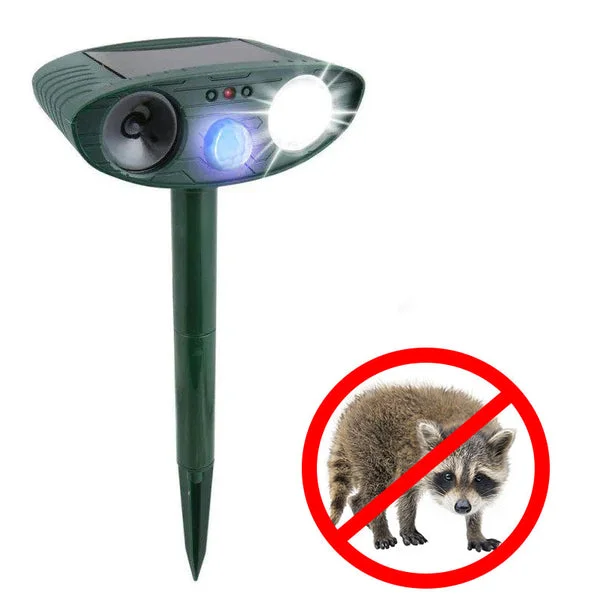 Ultrasonic Raccoon Repeller - Solar Powered - Get Rid of Raccoon in 48 Hours